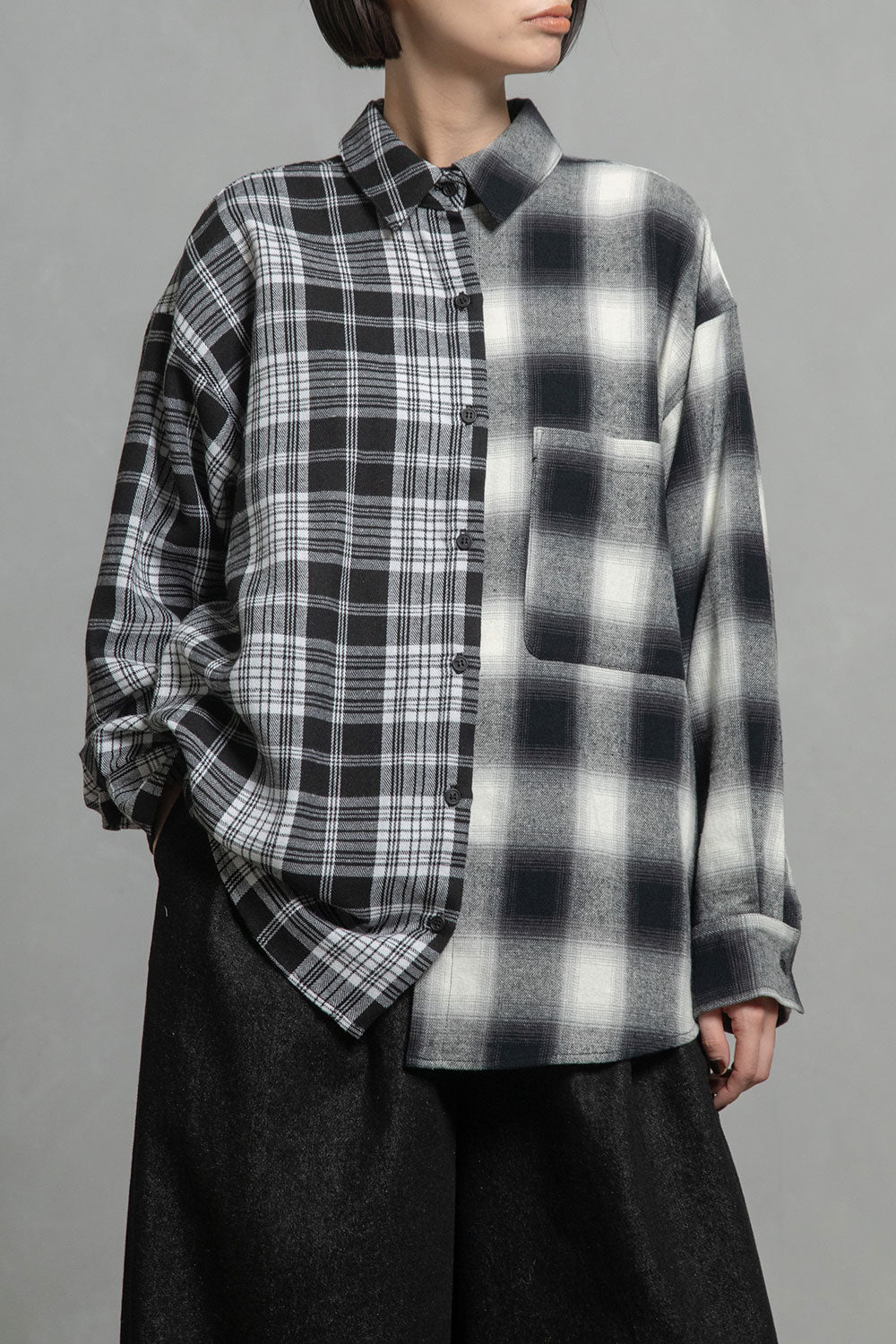 MARECHAL TERRE チェックロングシャツ【ZMT255BL508】