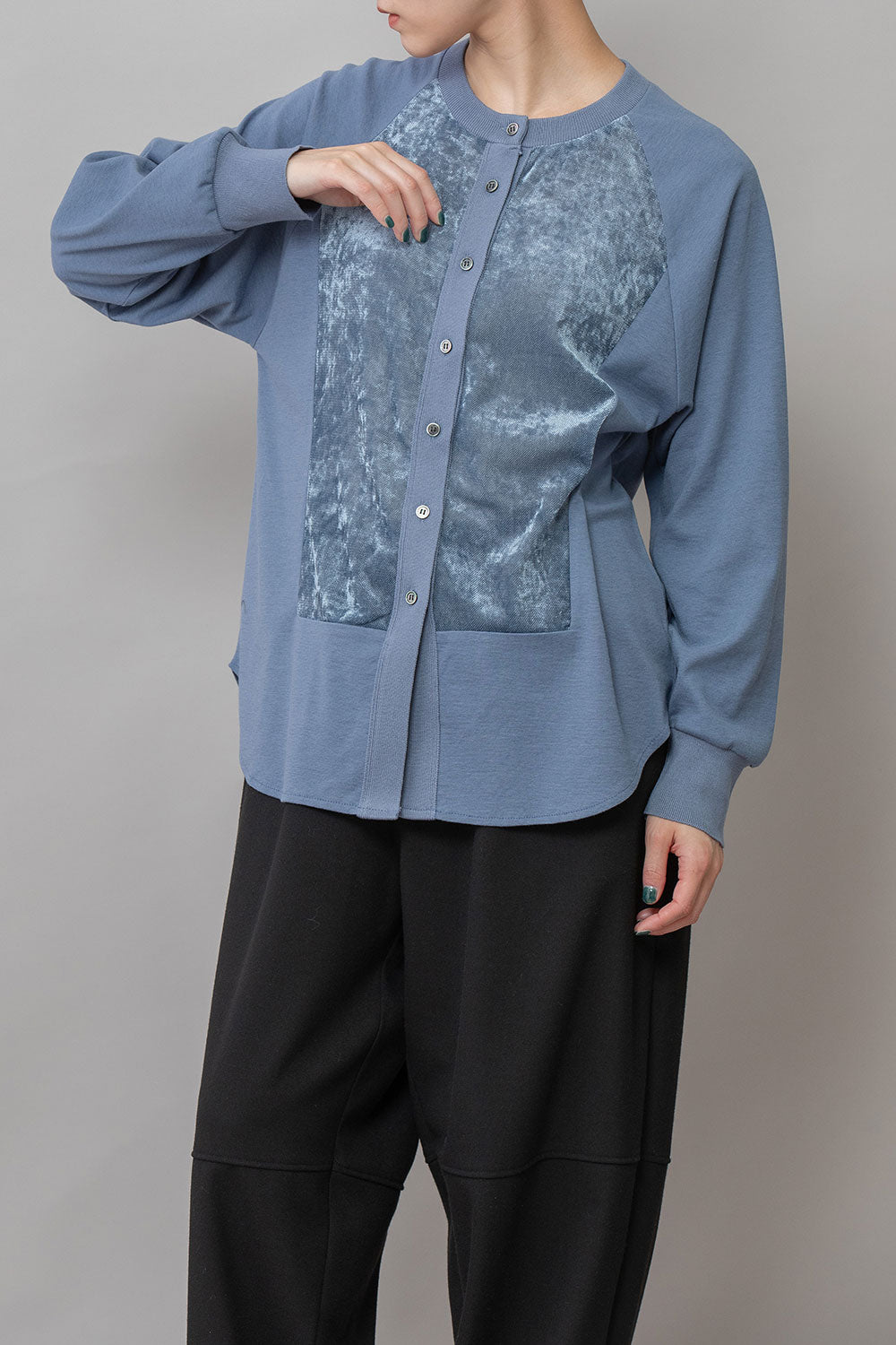 Munich ウールミックスジャージ×メッシュベロアドッキングシャツ【MN252U16】