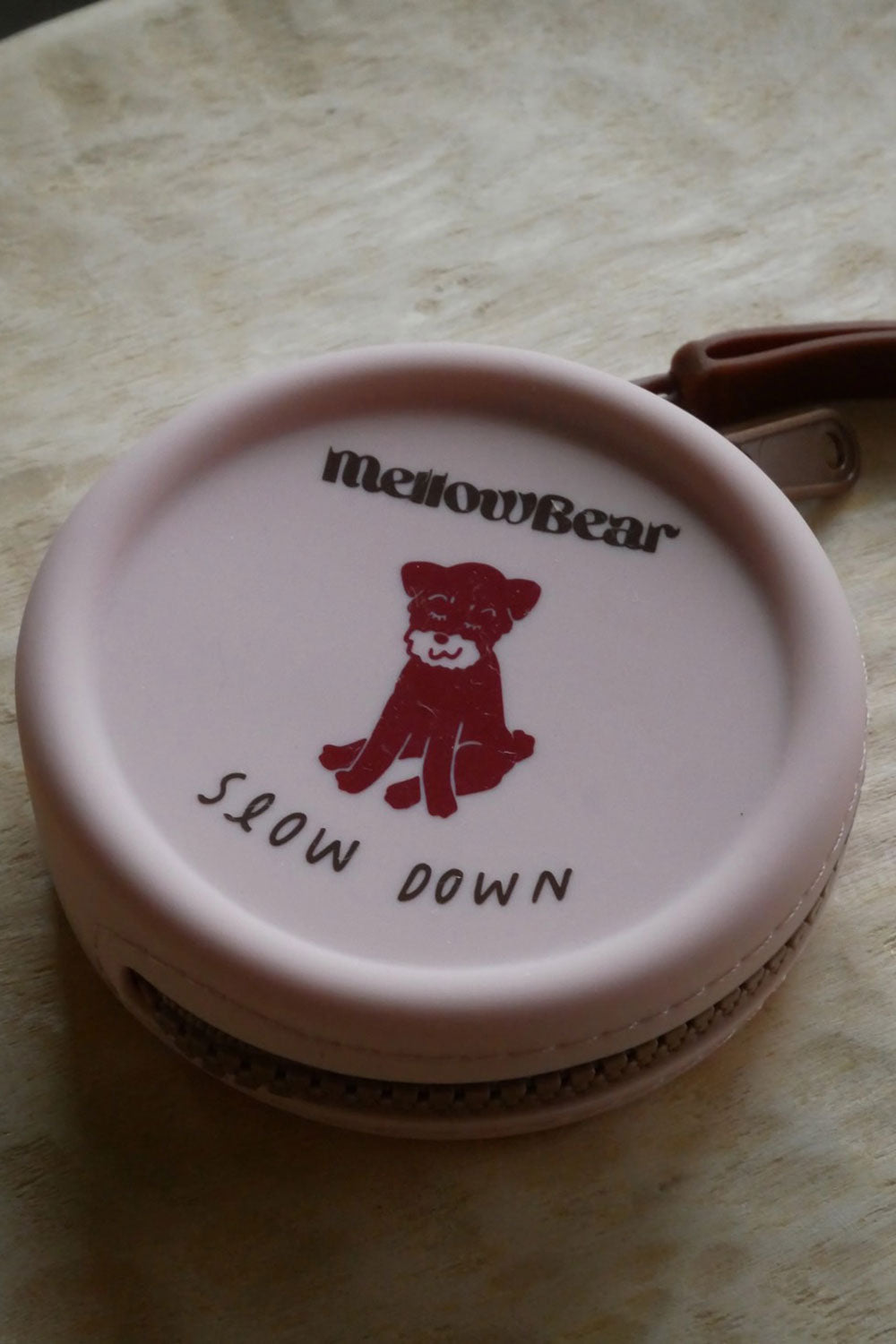 mellowbear Washable Treats holder - 《Special 》Slow down pink beige