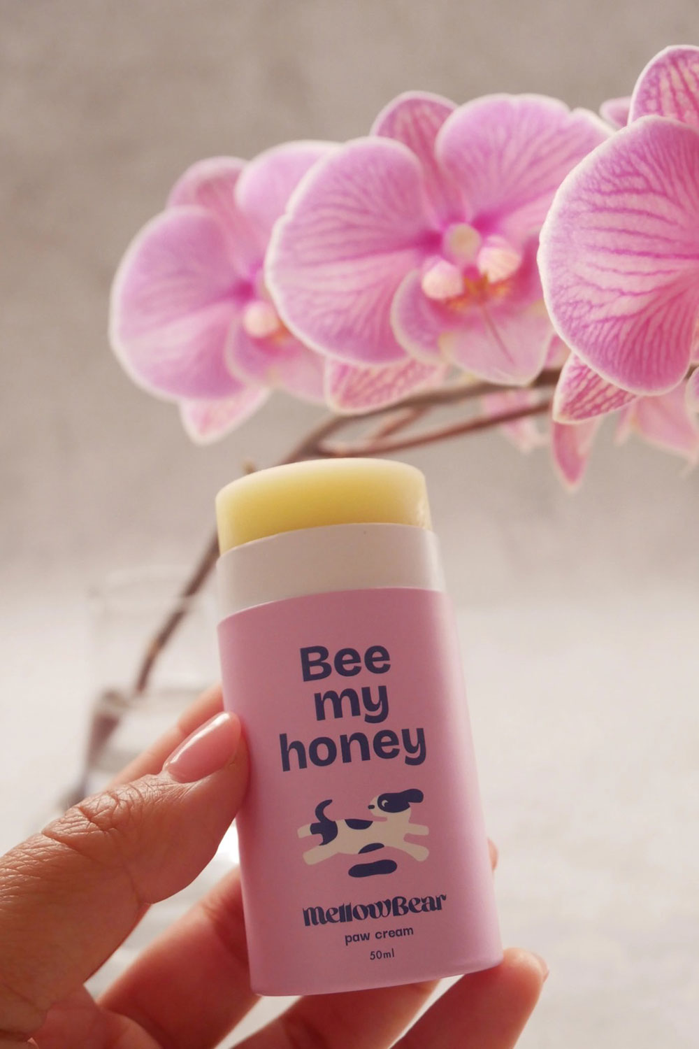 mellowbear 肉球保護バーム Bee my honey - Pink
