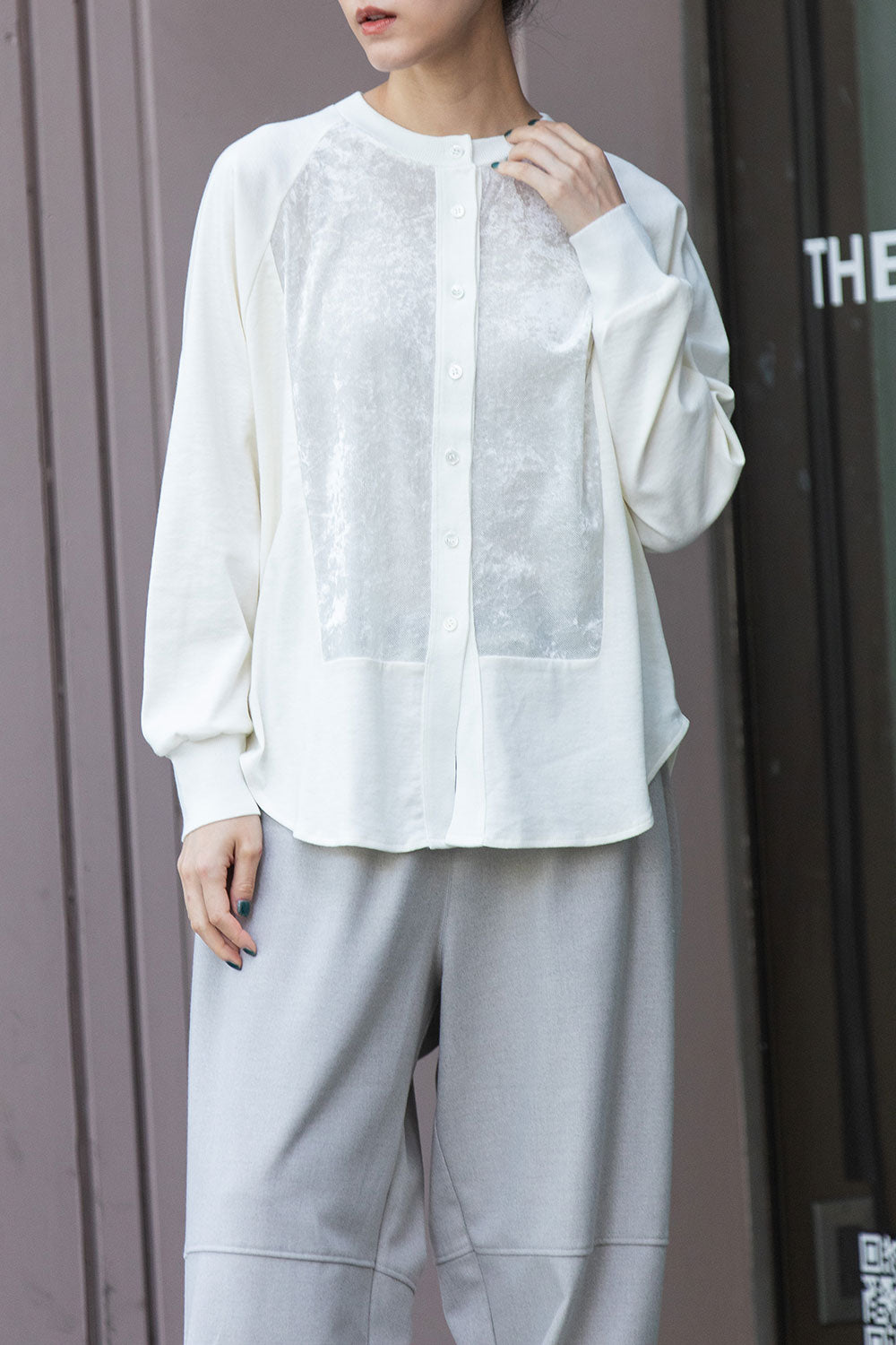 Munich ウールミックスジャージ×メッシュベロアドッキングシャツ【MN252U16】