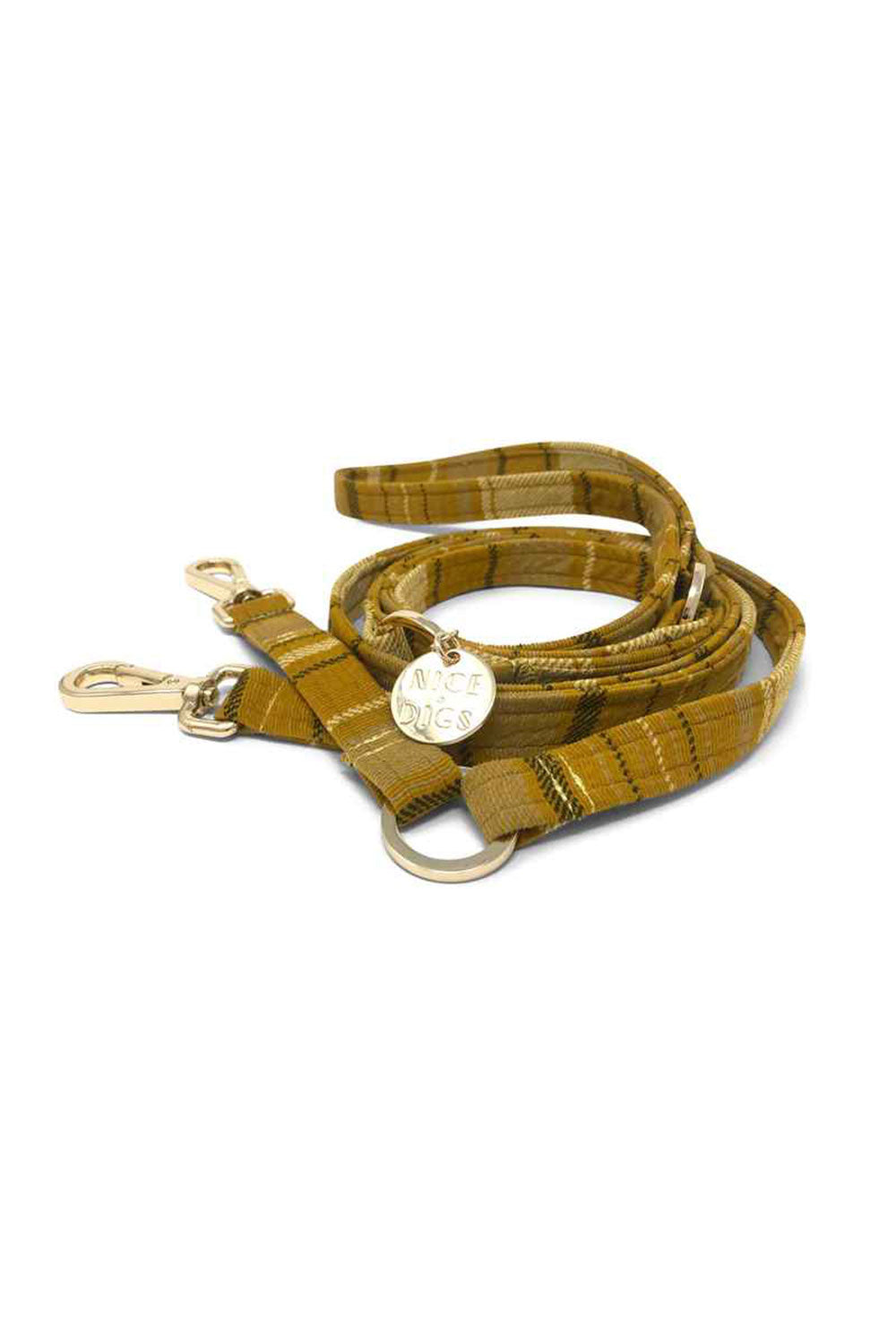 NICE DIGS COLONEL MUSTARD ADJUSTABLE DOG LEASH