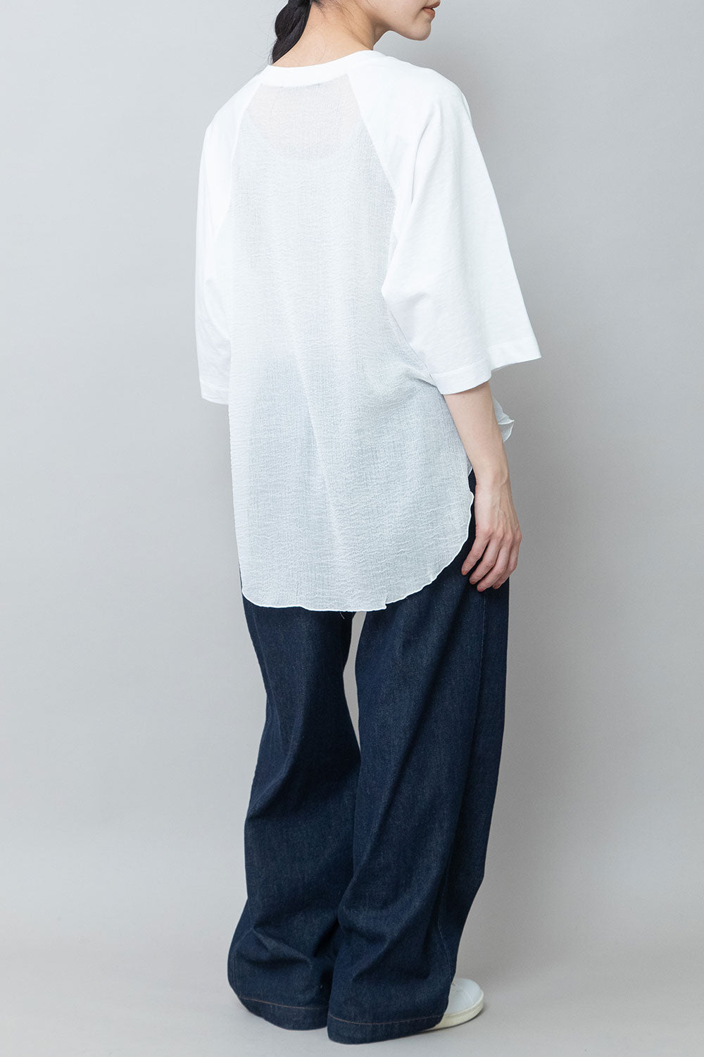 Munich コットンジャージ×ジョーゼットドッキングTシャツ【MN252U05】