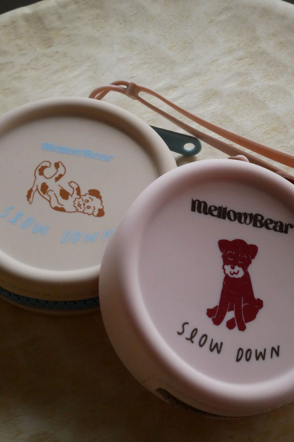 mellowbear Washable Treats holder - 《Special 》Slow down pink beige