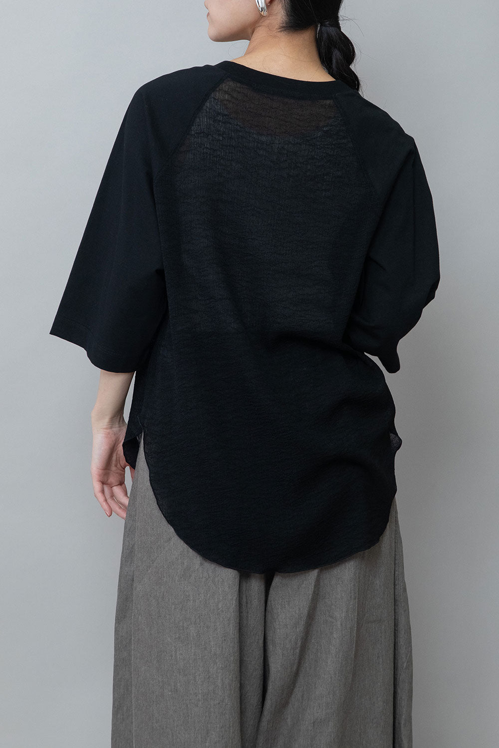 Munich コットンジャージ×ジョーゼットドッキングTシャツ【MN252U05】