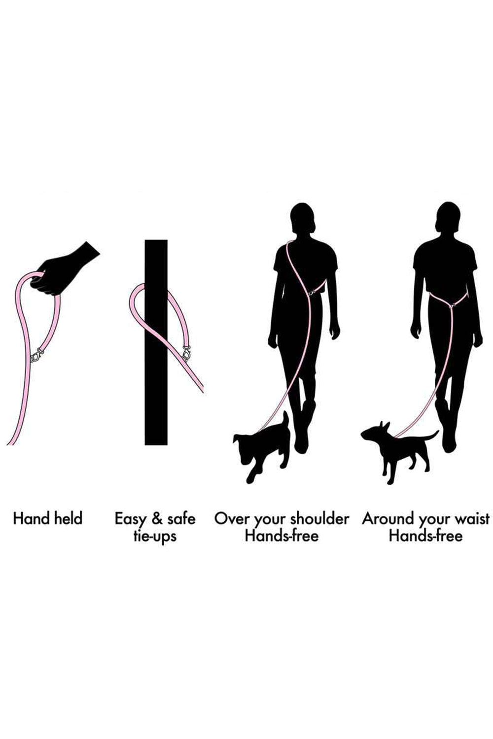 NICE DIGS CORD ADJUSTABLE DOG LEASH