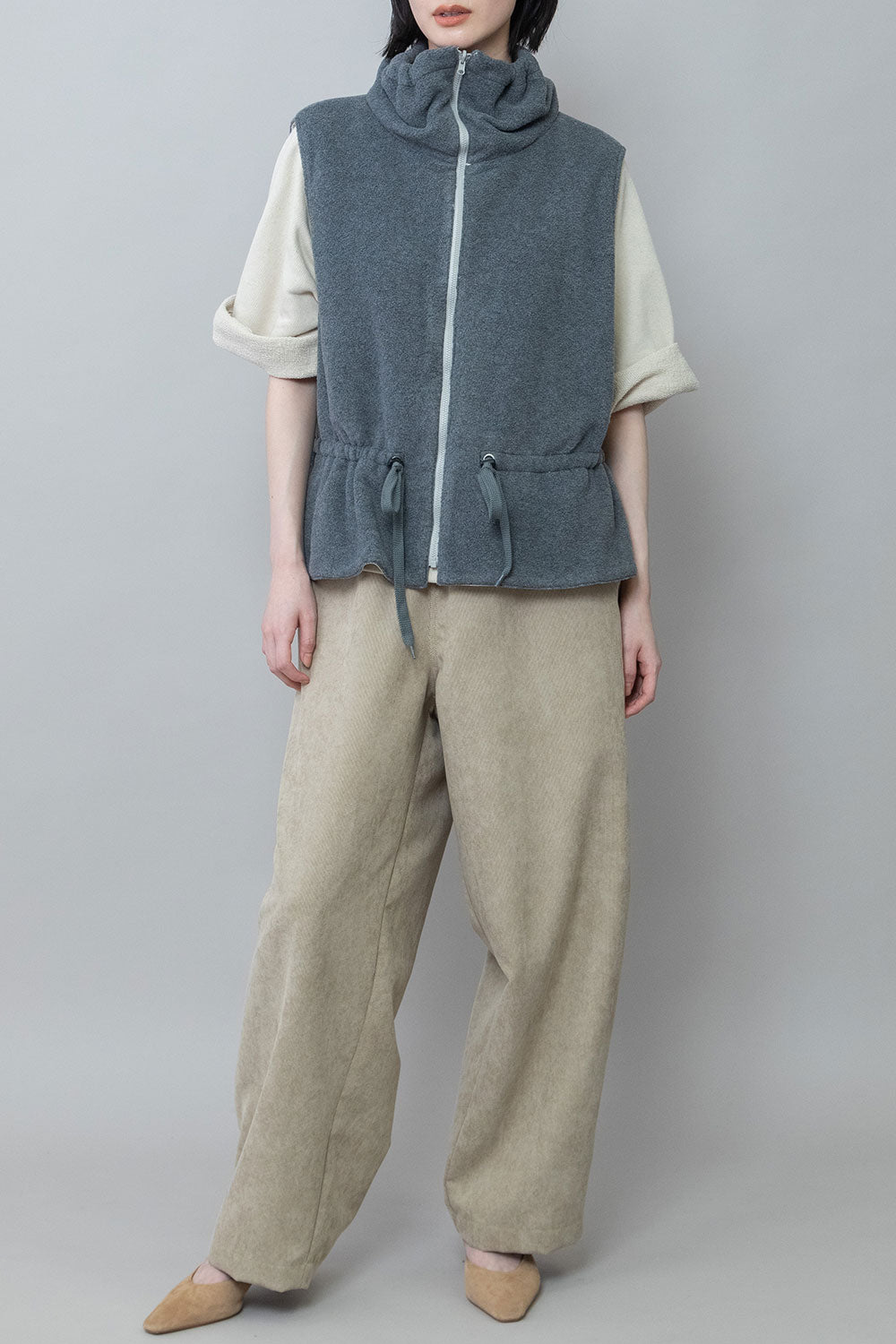 Munich ナイロンタフタ×フリースリバーシブルジレ【MN252B33】