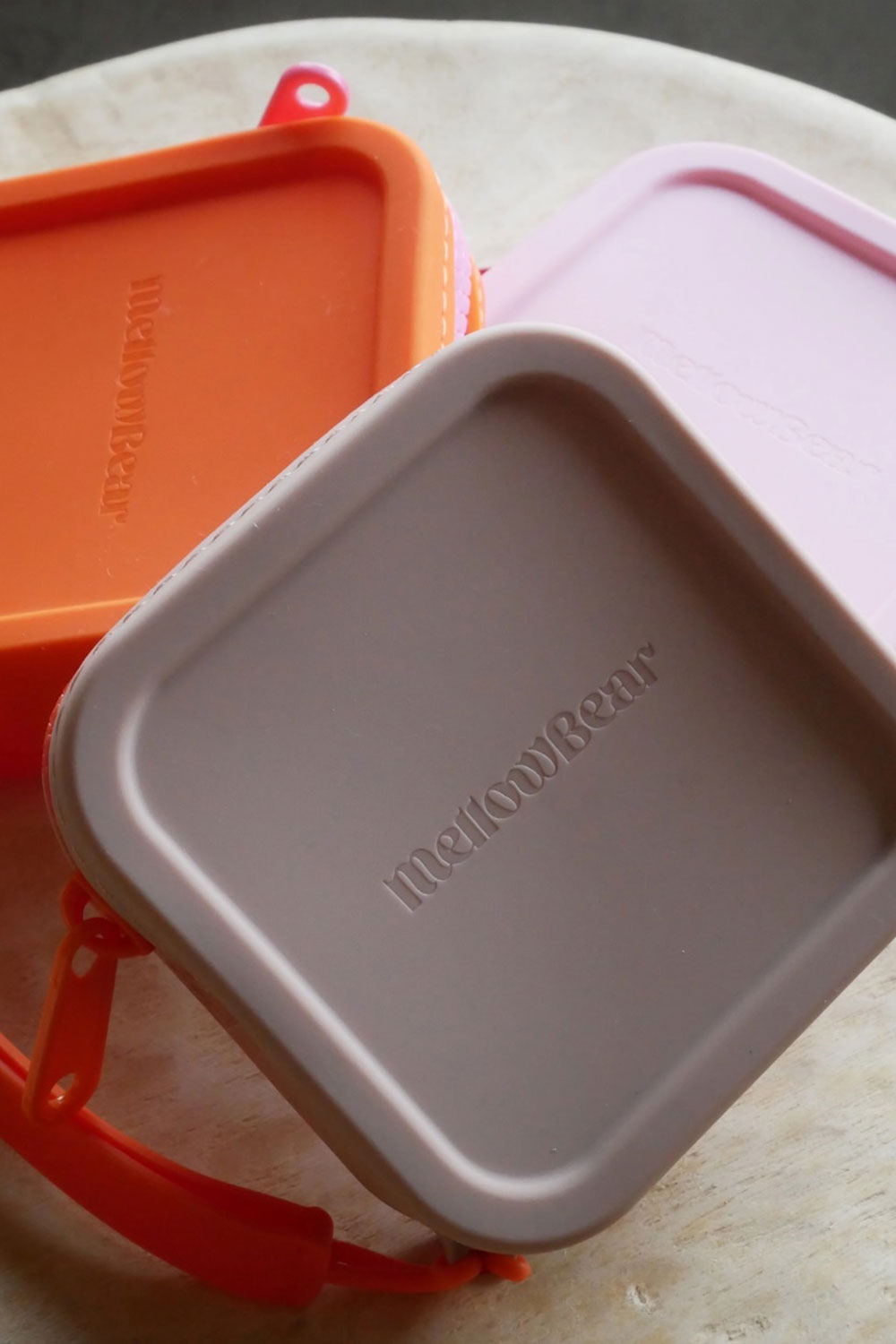 mellowbear Washable Treats holder - 《Square》Sunset / Brown / Orange