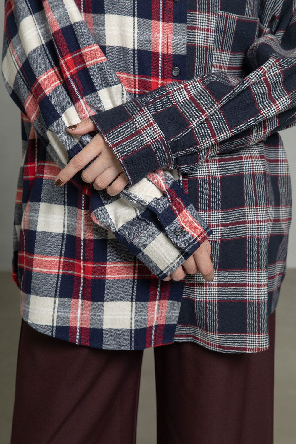 MARECHAL TERRE チェックロングシャツ【ZMT255BL508】