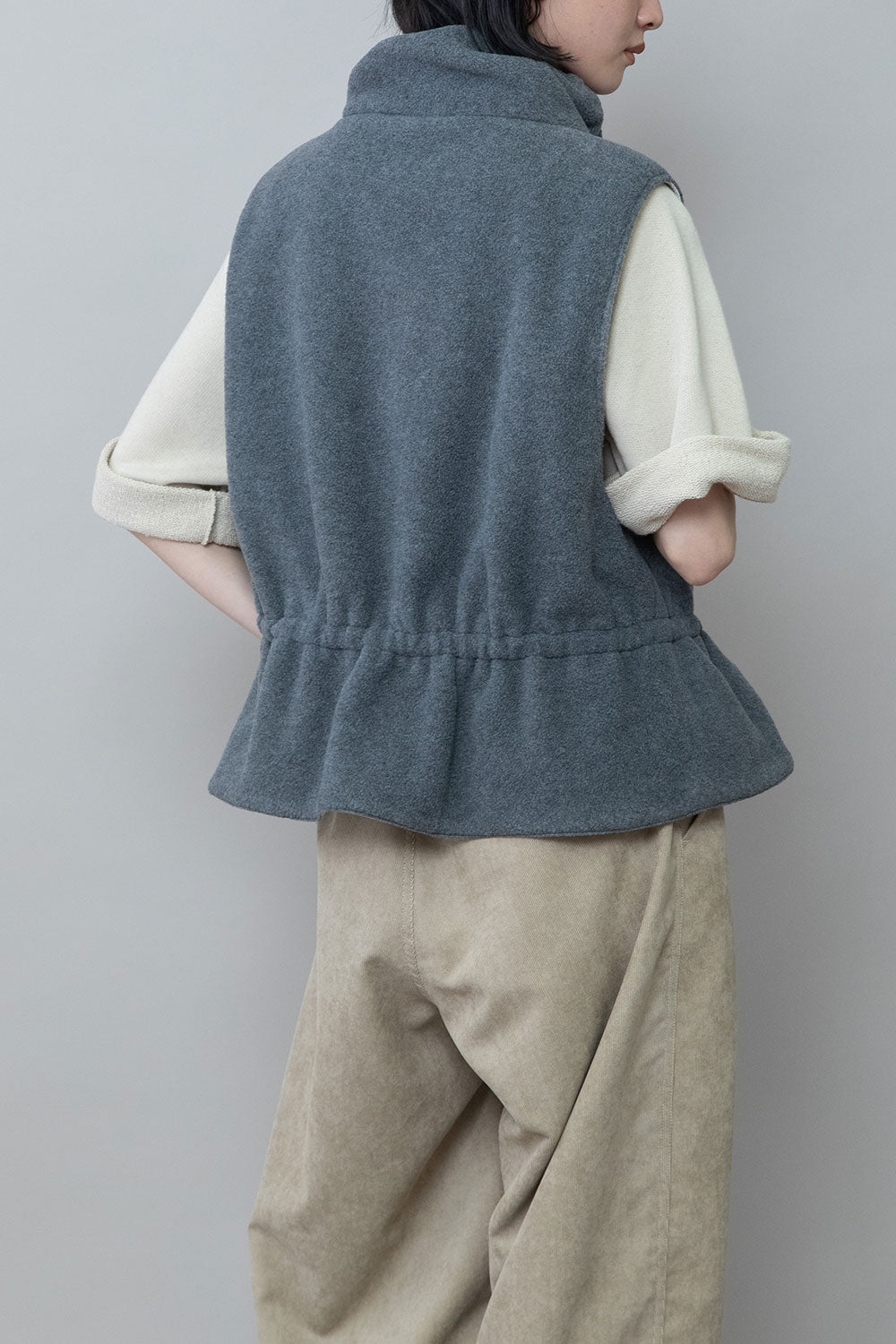 Munich ナイロンタフタ×フリースリバーシブルジレ【MN252B33】
