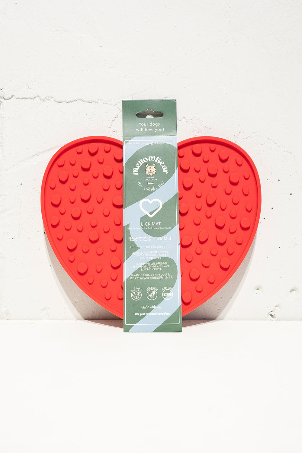 mellowbear LICK MAT_HEART ♡ / RED