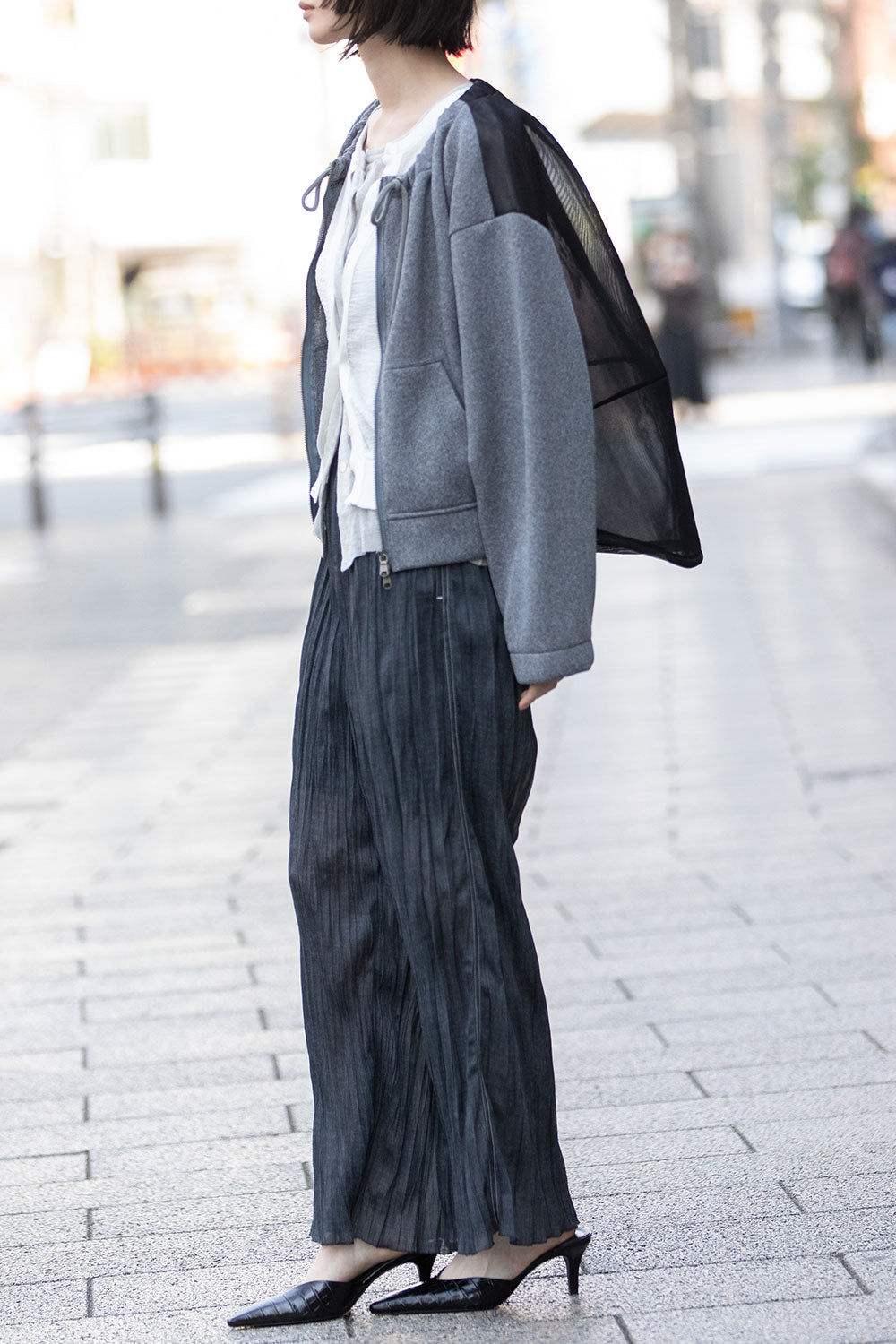 Munich ワッシャープリーツシアーデニムワイドパンツ【MN252P19】