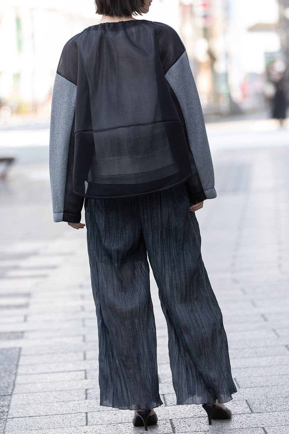Munich ワッシャープリーツシアーデニムワイドパンツ【MN252P19】