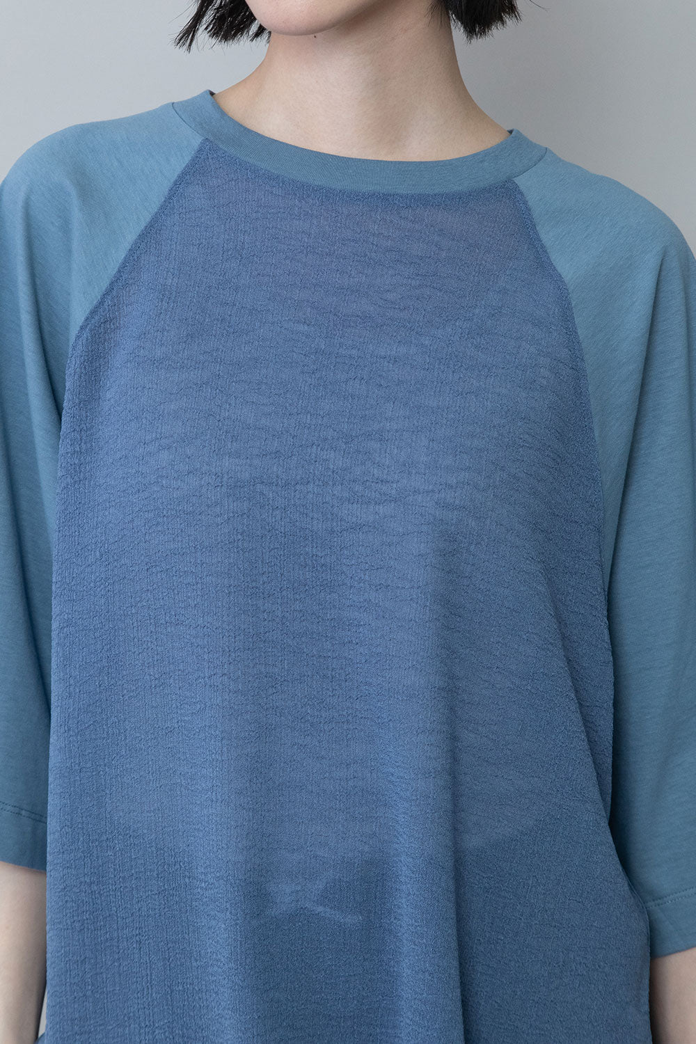 Munich コットンジャージ×ジョーゼットドッキングTシャツ【MN252U05】