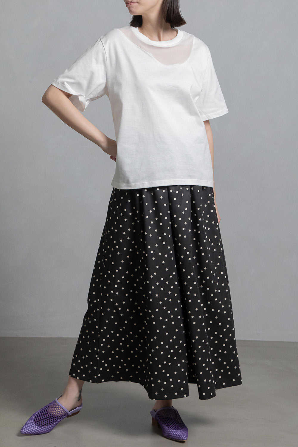 MARECHAL TERRE 部分メッシュTシャツ【ZMT252CT132】