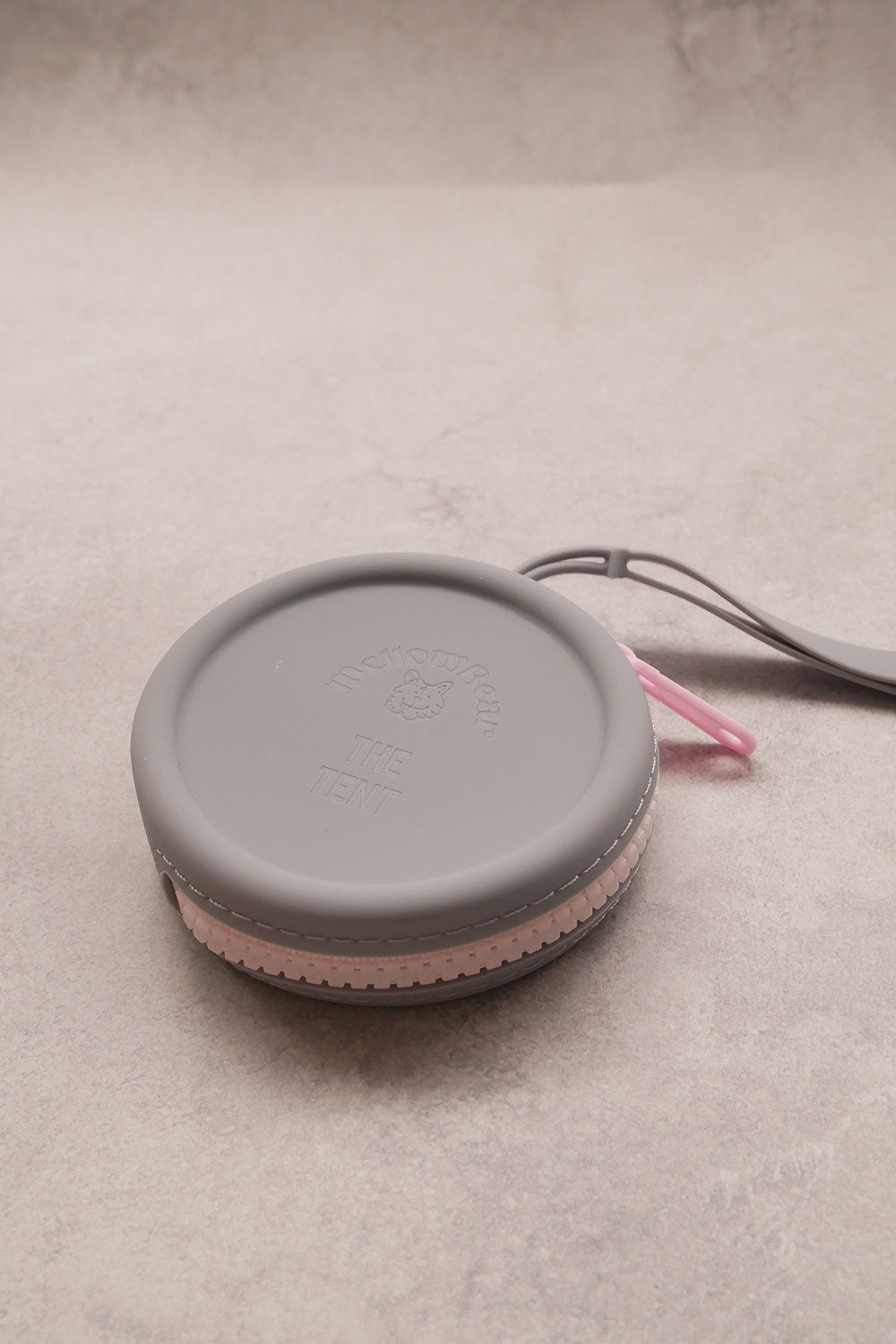 mellowbear × TheTENT Washable Treats holder - Grey / Light Pink