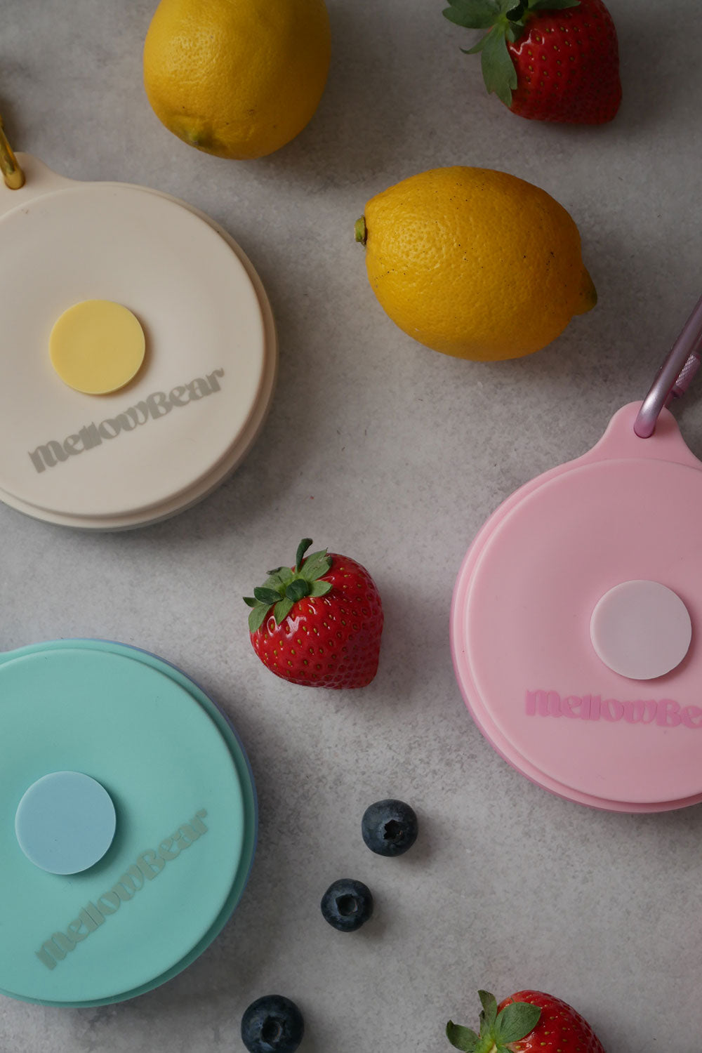 mellowbear 《限定色》蓋付きお水飲みボウル - Sunset / Baby Pink