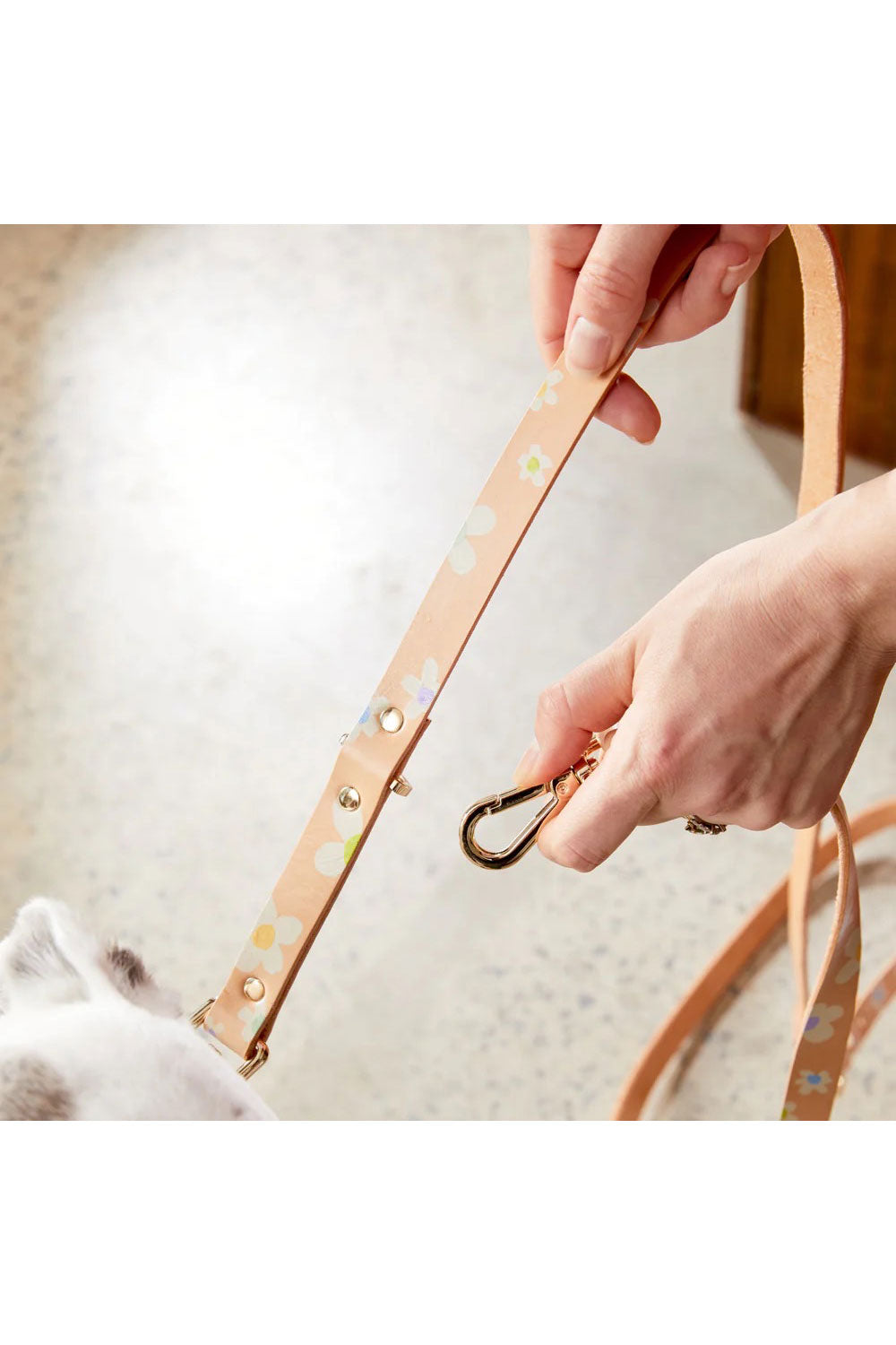 NICE DIGS POSIE LEATHER ADJUSTABLE LEASH