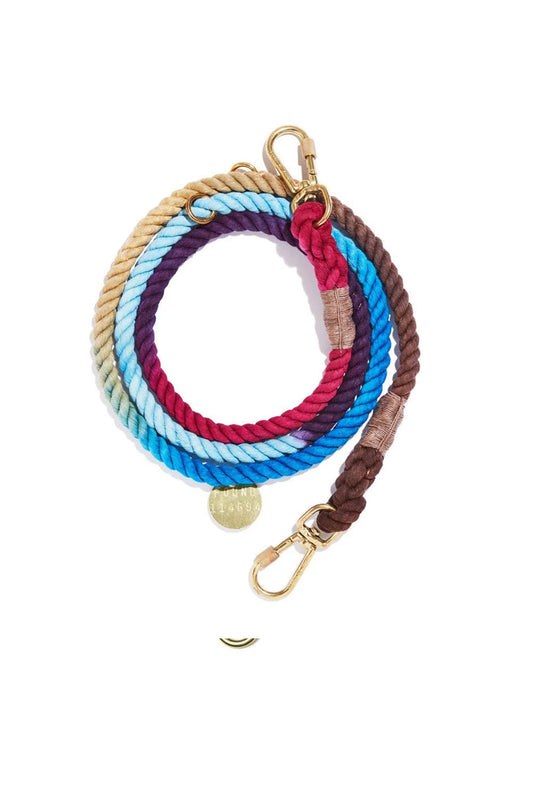 FOUND MY ANIMAL OMBRE COTTON ROPE DOG LEASH, ADJUSTABLE