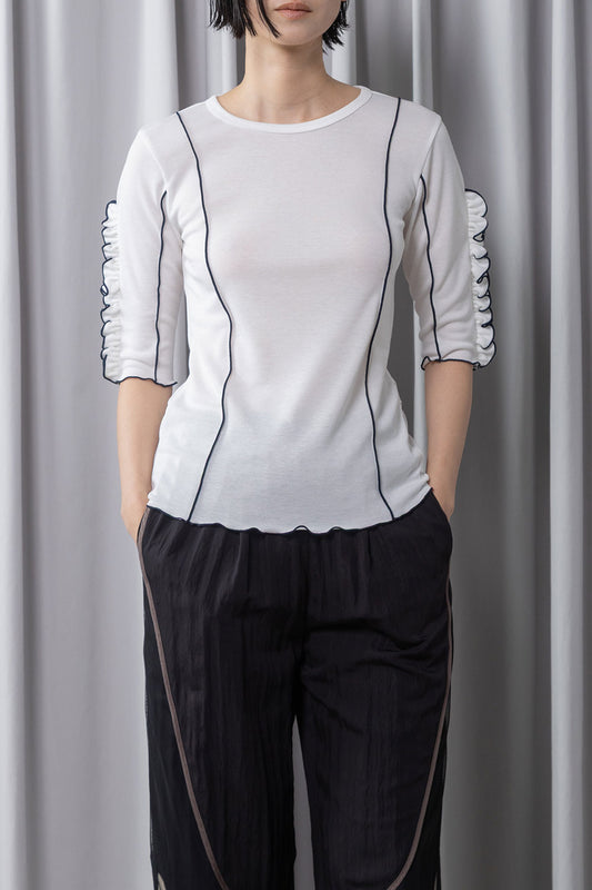 MARECHAL TERRE ラッフル袖インナートップス【ZMT262CT112】