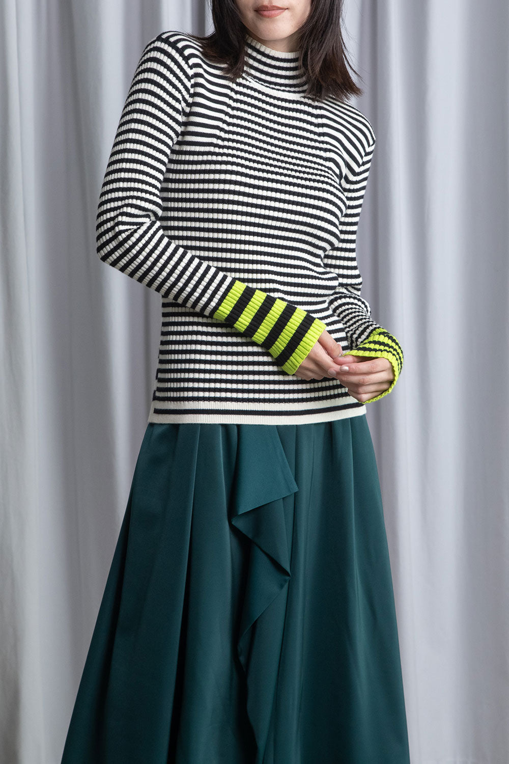 MARECHAL TERRE ボーダータートルニット【ZMT256KN614】