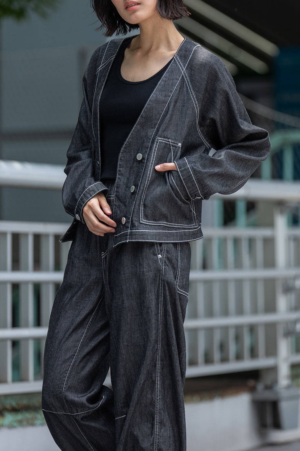 Munich コットンリヨセルデニムコンパクトジャケット【MN261B09】