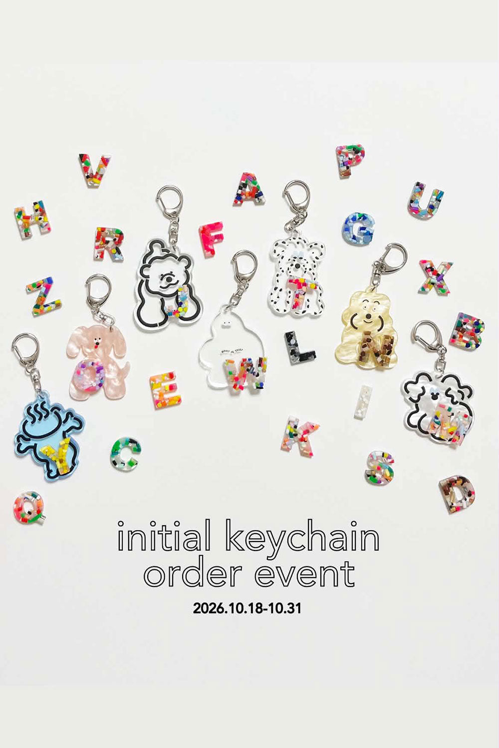 <WIT>initial keychain