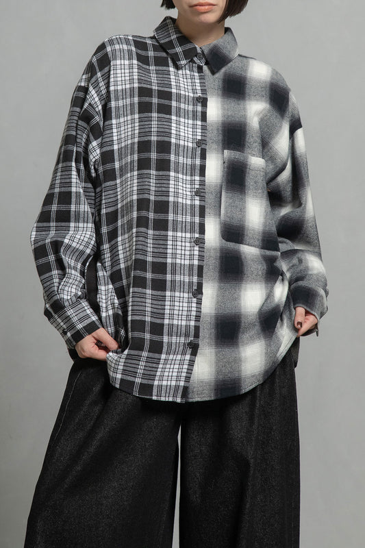 MARECHAL TERRE チェックロングシャツ【ZMT255BL508】