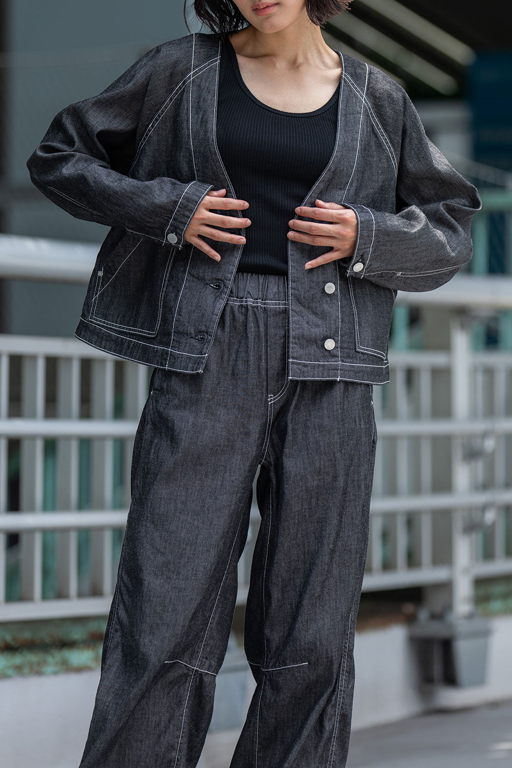 Munich コットンリヨセルデニムコンパクトジャケット【MN261B09】