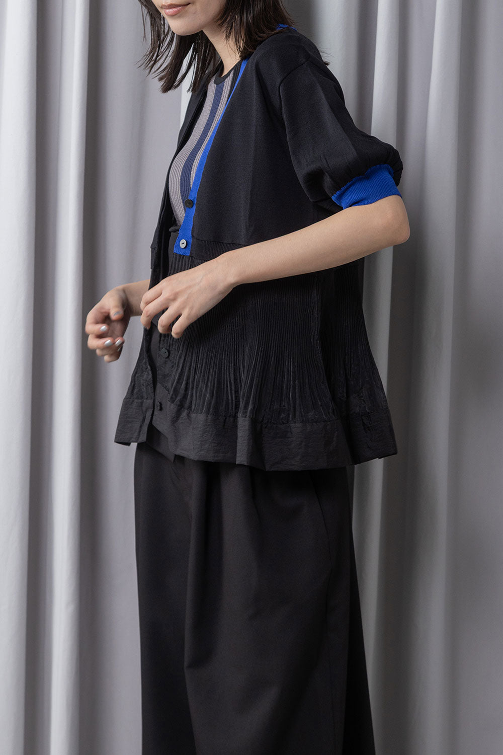 MARECHAL TERRE 裾プリーツニットカーディガン【ZMT262KN106】