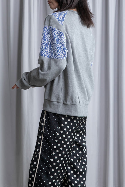 MARECHAL TERRE レース切替えスウェットトップス【ZMT261CT759】