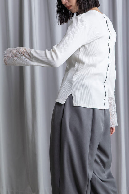 MARECHAL TERRE 袖レースリブインナートップス【ZMT261CT760】