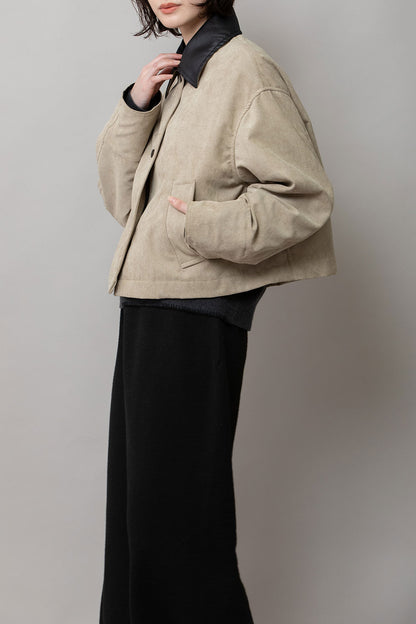 Munich ナノコーデュロイ＆デニム×Octaショートカバーオール【MN252B66】