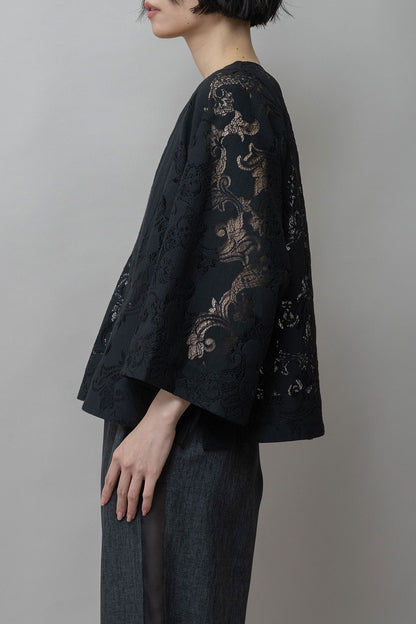 Munich コットンポリエステルレースドッキングブラウス【MN261T29】