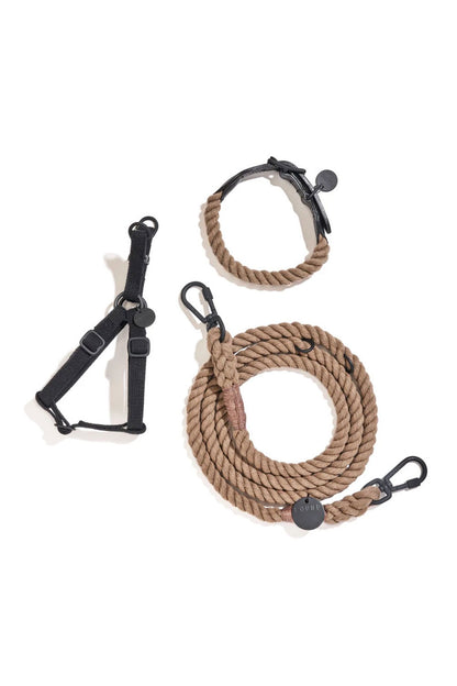 FOUND MY ANIMAL MATTE BLACK COTTON DOG & CAT HARNESS