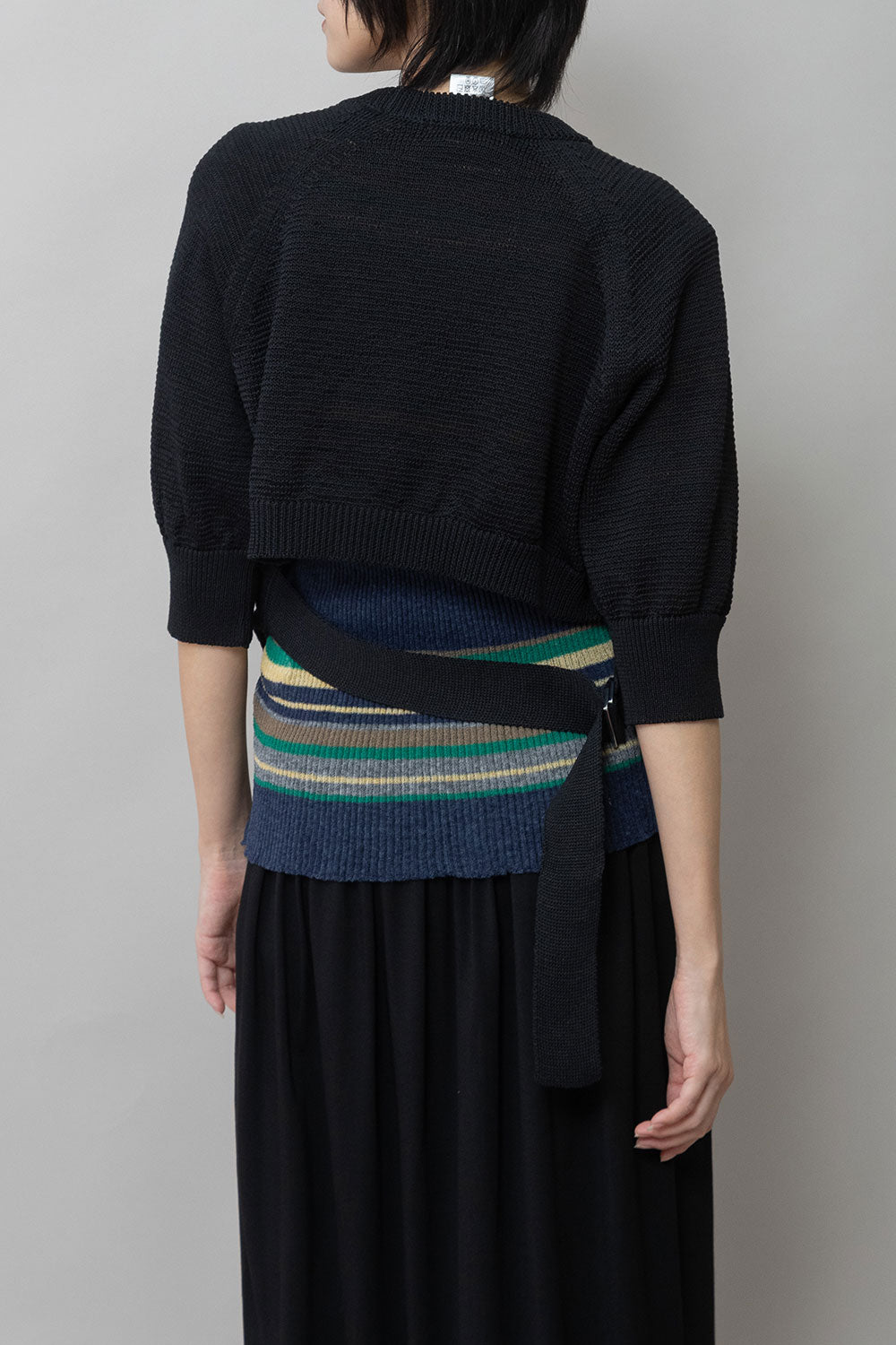 Munich コットンニットバックベルトディテールプルオーバー【MN261K16】