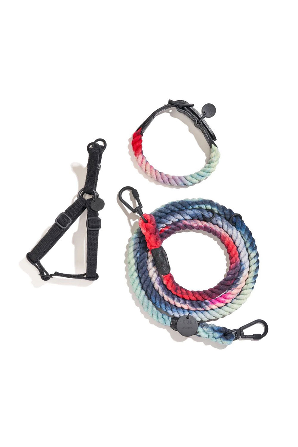 FOUND MY ANIMAL MATTE BLACK COTTON DOG & CAT HARNESS