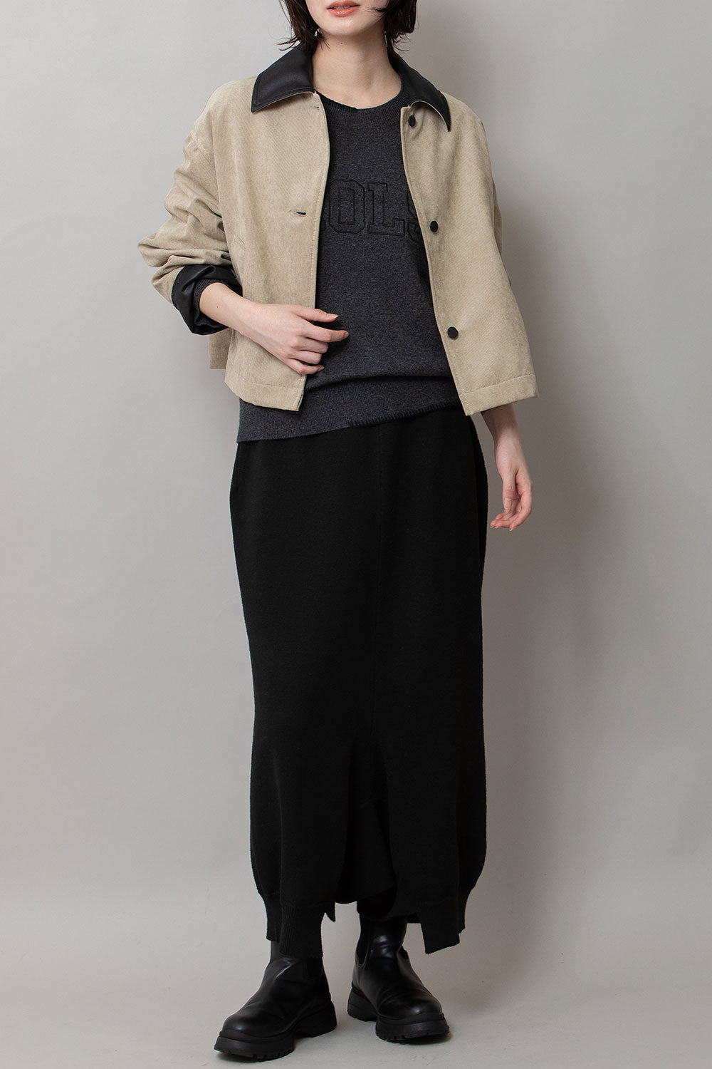 Munich ナノコーデュロイ＆デニム×Octaショートカバーオール【MN252B66】