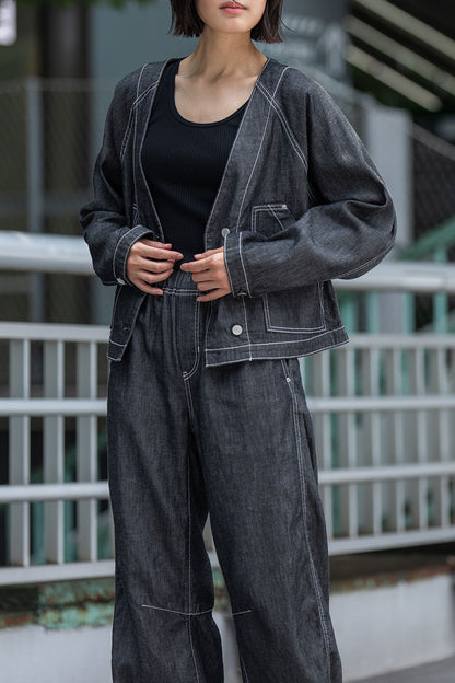 Munich コットンリヨセルデニムコンパクトジャケット【MN261B09】