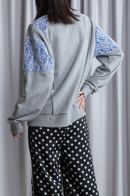 MARECHAL TERRE レース切替えスウェットトップス【ZMT261CT759】