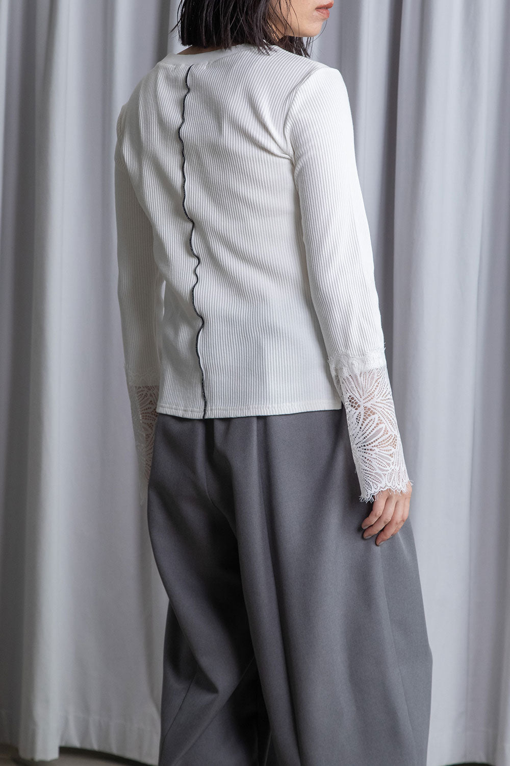 MARECHAL TERRE 袖レースリブインナートップス【ZMT261CT760】