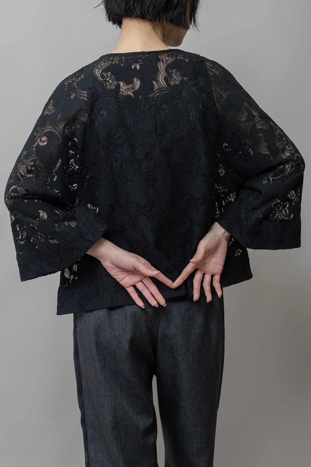 Munich コットンポリエステルレースドッキングブラウス【MN261T29】