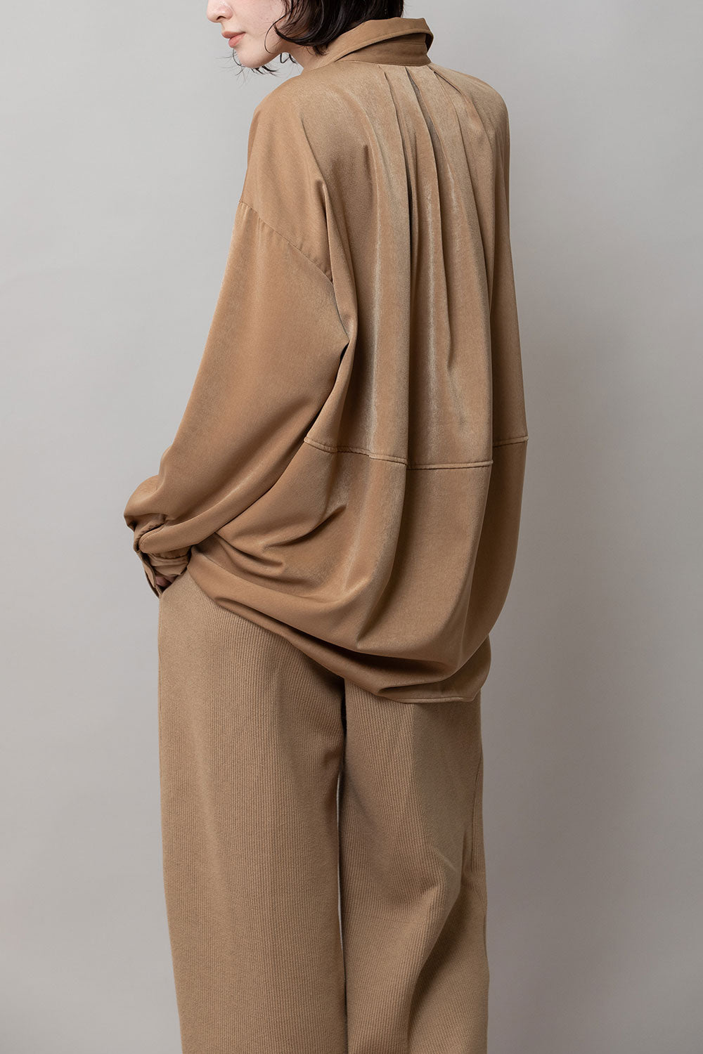 Munich ヴィンテージサテンプルオーバーシャツ【MN252T65】