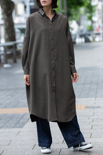 Munich メランジツイルワイドシャツワンピース【MN252N62】