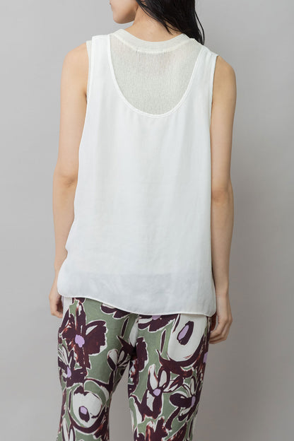 Munich ヴィンテージボイル×ドライツイルレイヤードトップス【MN261T45】