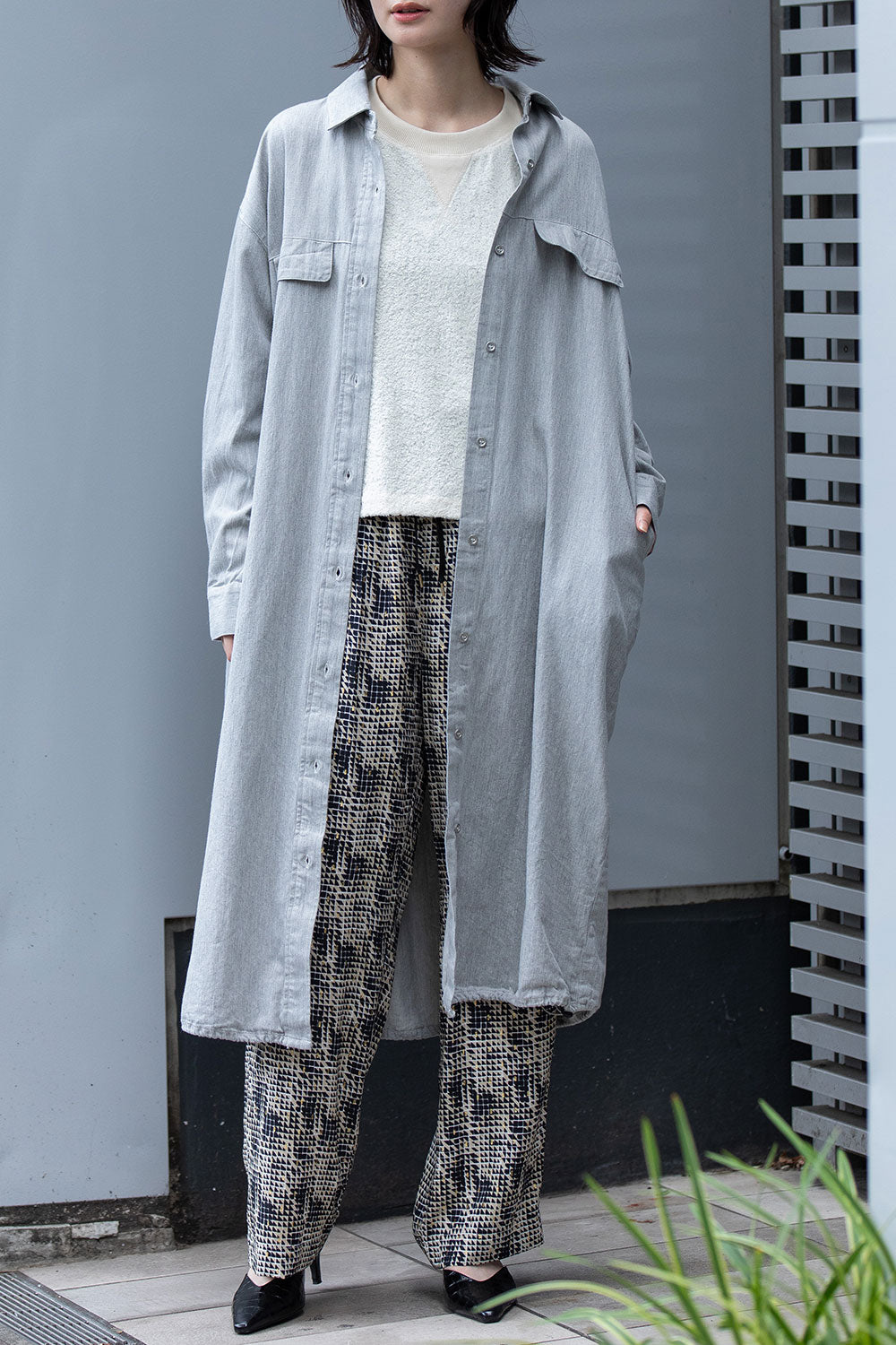 Munich 6ozスラブデニムシャツワンピース【MN261N10】