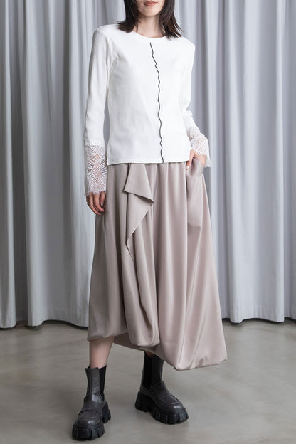 MARECHAL TERRE 袖レースリブインナートップス【ZMT261CT760】