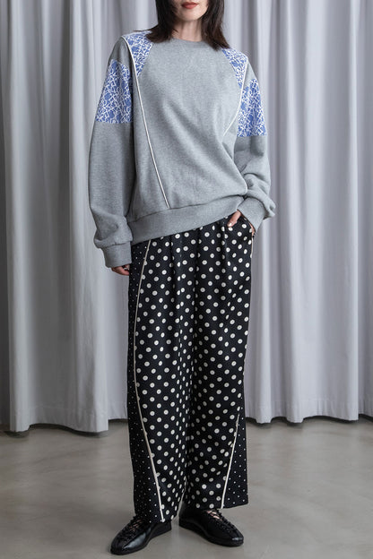 MARECHAL TERRE レース切替えスウェットトップス【ZMT261CT759】