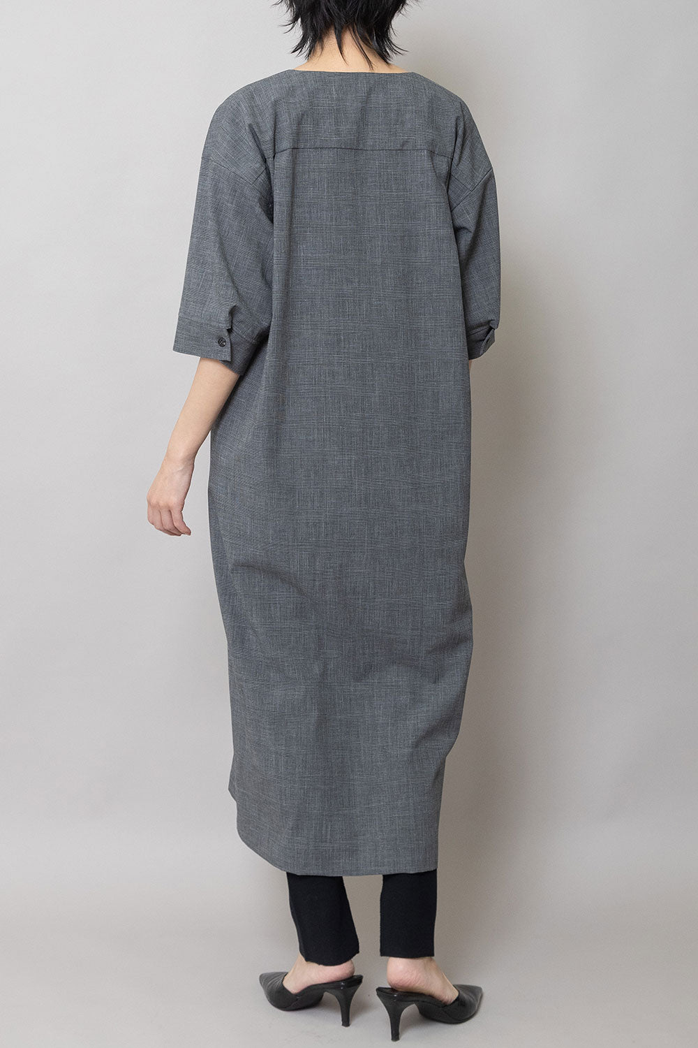 Munich ドライチェックキーネックワンピース【MN262N05】