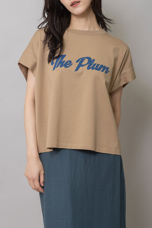 Munich "The Plum"ロゴプリントタックスリーブTシャツ【MN261U34】